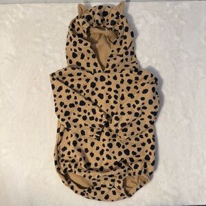 Carter's Tan and Black Leopard Print Baby Onesie